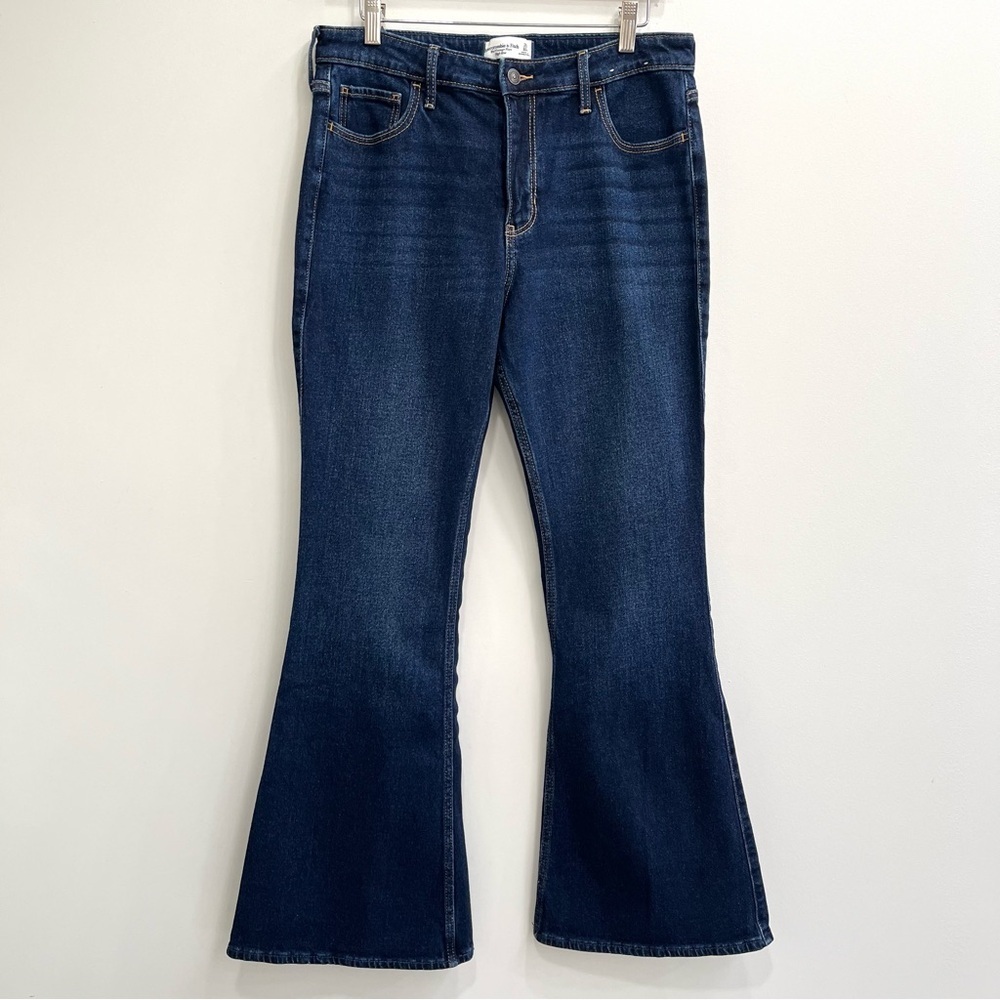 A&F vintage flare high rise jeans dark wash size 10